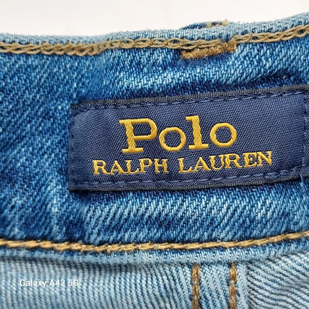 Polo‎ Ralph Lauren The Tompkins Mid Rise Skinny Jeans Blue Distressed Size 30